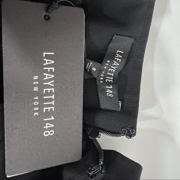 Lafayette 148 Black Boat Neck Wrap Sheath Dress NWT - Picture 7 of 8